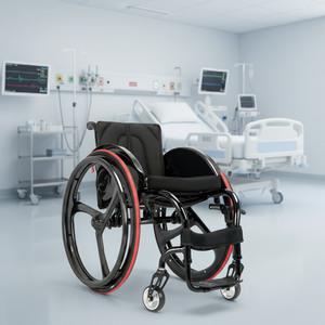 CA9881 Carrozzina Sportiva Leggera in Alluminio ad Alta Resistenza per Ausili per Terapia Riabilitativa - Product Image 4