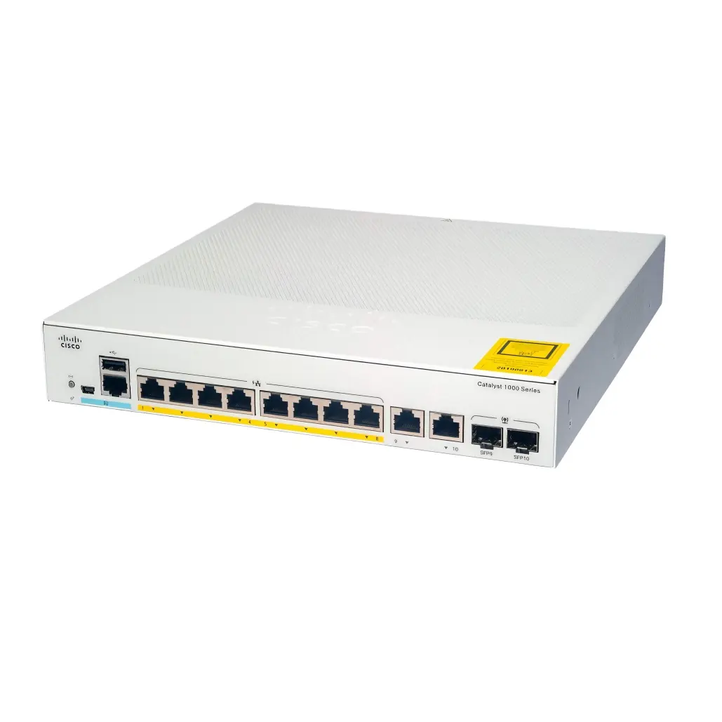 C1000-8T-2G-L baru segel Cisco Catalyst 1000 8 port GE, 2x1G jaringan SFP Advantage sakelar tersegel baru dengan harga terbaik