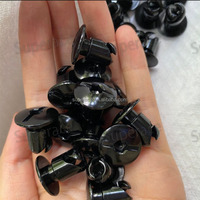 Fixations Dzus à quart de tour en aluminium noir sous-coupe de 7/16 po, à tête à clé Allen fendue, pour châssis de voiture de course Midget Sprint