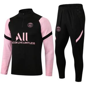 <span class=keywords><strong>Ensemble</strong></span> de survêtement de jogging coupe ajustée coupe-vent sur mesure de haute qualité, kit d'entraînement de football à demi-zip, séchage rapide et respirant - Product Image 2