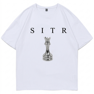 เสื้อยืดโอเวอร์ไซส์ลายกราฟิกสตรีทแวร์ผู้ชาย OEM ขายส่ง รุ่น 8004 ผ้าคอตตอนหนานุ่มคุณภาพสูง ทรงหลวมไหล่ตก สั่งทำได้ - Product Image 1