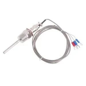 Rtd PT100 Temperatuur Sensor Probe 5Cm 1/2 "Npt Met Afneembare Connector 2M Kabel 3-Draad temperatuur Sensor