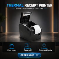 Imprimante thermique de reçus sans fil USB/WiFi de bureau personnalisée 80 mm pour les factures de restaurant, vitesse d'impression de 180 mm/secondes, en stock