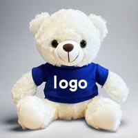 Peluche personnalisée en forme de polo ours en peluche mignon - Doudou super doux pour cadeaux d'anniversaire et décoration intérieure