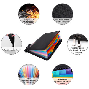 Home Office Security Fireproof <b>Bag</b> 365mm x 250mm x 20mm <b>Document</b> Storage For Home And Office Use - Product Image 4