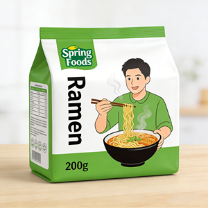 Fideos Instantáneos de Trigo Duro de Marca Privada OEM, Bajos en Sodio, en Bolsa a Granel, Fórmula y Empaque Personalizados - Product Image 1