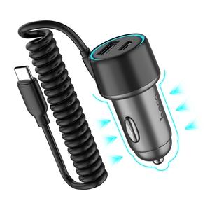 Le plus récent chargeur de voiture USB double auto-rétractable avec charge rapide et chargeur de voiture rétractable Smart IC <span class=keywords><strong>Carplay</strong></span> - Product Image 5