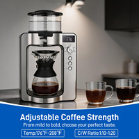 Cafetière à filtre automatique pour les passionnés de café - Machine à café à versement avec minuterie programmable, simulation de café filtre artisanal