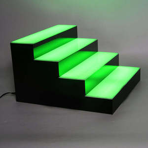 Mall tavern bước Acrylic đen chai rượu vang hiển thị đứng LED đèn đầy màu sắc tùy chỉnh Acrylic hiển thị đứng - Product Image 4