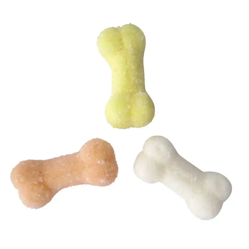 Wholesale Custom Halal Bulk Sweet Flavor Sugar Coated Bone Shape Gummy Candy Soft Candy