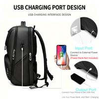 Sac à dos pour ordinateur portable imperméable Oxford 17 pouces, grande capacité, sac de voyage d'affaires avec port de charge USB pour hommes et femmes, logo personnalisé