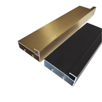 Poignée de meuble de cuisine en aluminium anodisé de 45 mm, profilé de cadre de porte en verre pour armoire en alliage d'aluminium miroir