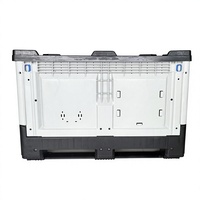 Boîte de rangement pliable en plastique durable pour pièces automobiles avec couvercle, caisses pliables en plastique pour fruits