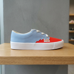Qiniso <b>Lace</b>-Up Vulcanize Skateboarding <b>Shoe</b> Canvas Upper Blue <b>Red</b> Lightweight All Seasons - Product Image 3