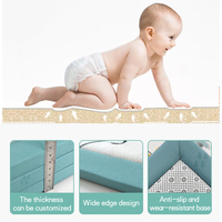 Vente en gros de tapis de jeu souple pour enfants, tapis de zone de pépinière en mousse à mémoire de forme épaisse, tapis de Tatami rampant pour nourrissons