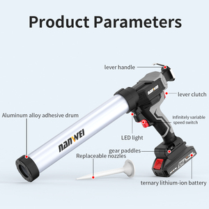 <span class=keywords><strong>Pistolet</strong></span> à <span class=keywords><strong>colle</strong></span> électrique sans fil de qualité industrielle Nanwei Calfeutrage à <span class=keywords><strong>batterie</strong></span> souple et dur pour une utilisation domestique <span class=keywords><strong>sur</strong></span> les fenêtres et les portes - Product Image 4