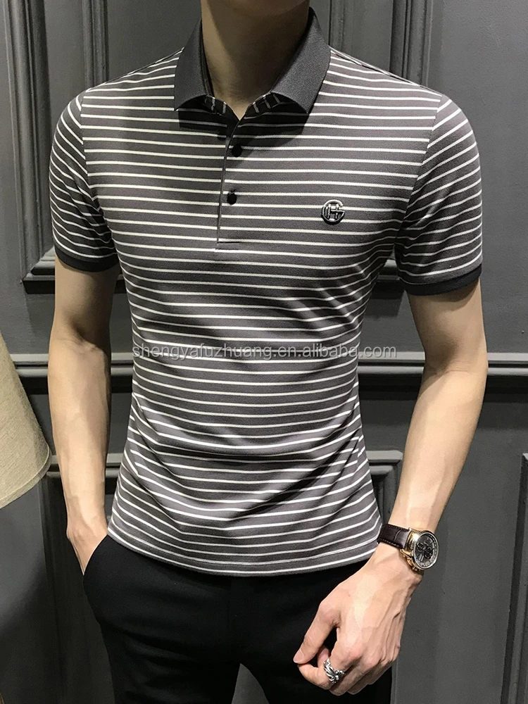 Wholesale Men'S Short Sleeves Polo Shirts Cotton Trendy Polo T Shirts For Men T-Shirt Polo China manufacturers