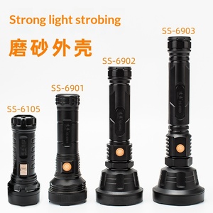 Lampe torche LED haute puissance rechargeable avec <span class=keywords><strong>batterie</strong></span> au lithium, mode SOS, éclairage d'urgence ultra-lumineux, faisceau longue portée 500m+, ABS - Product Image 4