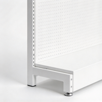 Rak Display Pegboard Logam untuk Penyimpanan Peralatan Perkakas, Dilapisi Bubuk, Berdiri Sendiri, Vertikal, untuk Bengkel, Garasi, Toko