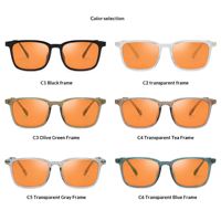 Lunettes anti-lumière bleue professionnelles pour l'e-sport, monture TR90, verres CR39 orange, métal doré, marque privée, vente en gros, usine