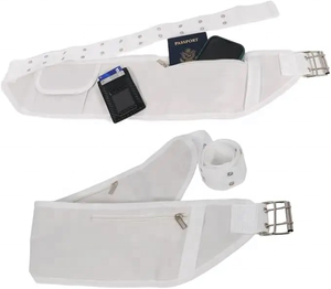 <span class=keywords><strong>Ceinture</strong></span> de Hajj et Omra avec poche et pochette de sécurité pour objets de valeur - <span class=keywords><strong>Ceinture</strong></span> élastique réglable pour le Hajj et l'Omra - Blanc - Product Image 6