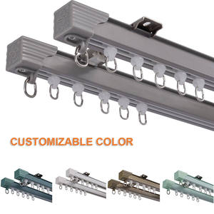 Heavy-Duty s-fold siding theo dõi thiết lập thiết kế hiện đại hợp kim nhôm Rèm đường sắt cho trang trí nội thất và cửa sổ ứng dụng - Product Image 3