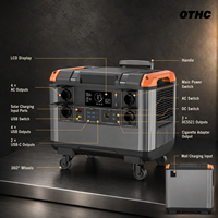 OTHC-T30 Centrale Électrique Portable LiFePO4 Grande Capacité Onduleur à Onde Sinusoïdale Pure UPS MPPT Solaire Charge Rapide Type C Écran LED
