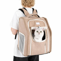Sac de voyage pliable en maille respirante pour chats et petits chiens, housse de transport extérieure approuvée par les compagnies aériennes, sac à dos portable pour animaux de compagnie