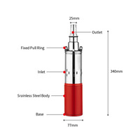 Pompe à eau solaire professionnelle 12V-72V DC en acier inoxydable, haute pression, 1,5m³/h pour l'irrigation agricole