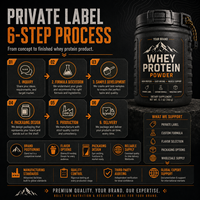 Poudre de protéines de lactosérum personnalisée pour adultes, marque privée, nutrition sportive, supplément de récupération musculaire, OEM ODM, vente en gros, approvisionnement mondial