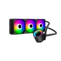 Ventilateur ARGB ultime tout-en-un Ruiquan Frozen Aether 360 mm, refroidissement liquide en cuivre et aluminium, double roulement à billes, pour boîtier d'ordinateur et processeur