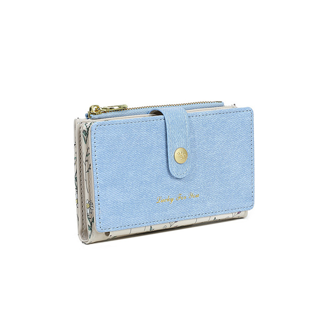 High Quality PU Mirror Glossy Zipper Wallet Wholesale Multi-Functional Women Purse Fashion Anti-Theft Ultra-light Money Wallet