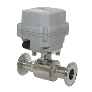 Stainless Steel Electric Ball Valve 1 In Clamp Type Sanitary Straight Through For Water Normal Temperature - Product Image 1