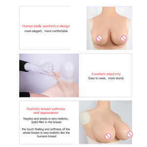 Seins en silicone de simulation demi-corps pour transsexuels, travestis et hommes travestis en femme - Product Image 5