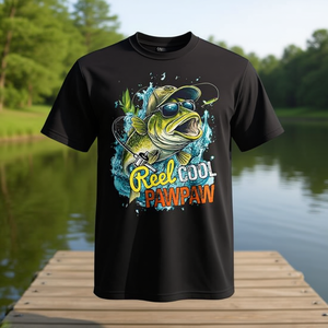 Camiseta de pesca Reel Cool Pawpaw para regalo del Día del Padre - Product Image 3