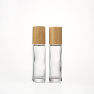 Botella de Perfume Transparente de Vidrio de 10 ml con Rodillo y Tapa, para Exfoliante, con Estampado Dorado, para Aceites Esenciales y Fragancias - Product Image 1