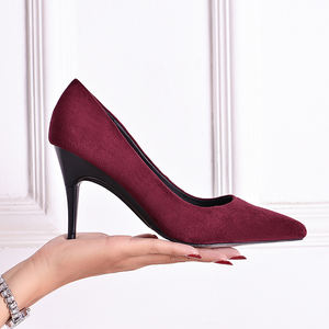 Vente en gros 2025 – Escarpins pliables pour femmes en cuir véritable, talons polyvalents fins, chaussures de mariée à bout pointu et talon haut - Product Image 4