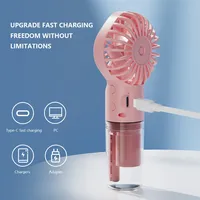 Ventilateur portable rechargeable 2026 à pulvérisation, mini-ventilateur à main pour humidification extérieure et brume fraîche, le plus vendu
