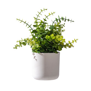 Petits arbres en pot <span class=keywords><strong>de</strong></span> bureau en plastique vert artificiel pour salon balcon bureau anniversaire Pâques Occasions hôtels aménagement paysager - Product Image 4