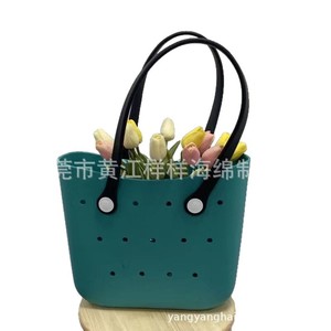 Sac fourre-tout pour femme en EVA, carré horizontal perforé, résistant à l'eau, sac de rangement pour le shopping, printemps 2024 - Product Image 5