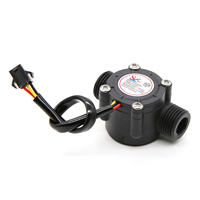 Capteur de débit de liquide DIJIANG ZJ-S201 en nylon plastique G1/2'' avec sortie impulsion/RS485/4-20mA, débitmètre 1-25L/min pour machines à eau potable