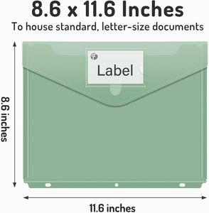 Letter-Sized Binder side-gắn thư mục với kín nhựa Binder Pocket /3-Ring Binder Divider Pocket - Product Image 2
