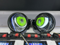 Lampes LED dynamiques à 8 modes pour voiture, moto, phare de moto, yeux de démon, lumière 1,5/2,0/2,5/3,0 pouces, accessoires de voiture