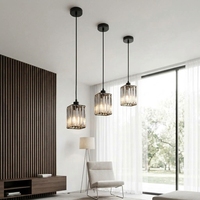 Lustre suspendu en cristal AB pour restaurant, éclairage suspendu pour banc de cuisine et table à manger