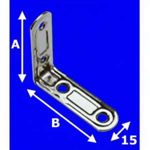 Al164 in66 Aldeghi targa stampata con angolo in acciaio inox 60x60 mobili bulloni - Product Image 1