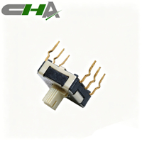Interrupteur rotatif miniature DIP série CHA RC, 10/16 positions, 6 broches, borne en laiton, axe fendu 7x7mm
