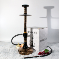 Ensemble de narguilé domestique commercial de Style arabe classique Nouveau design La conduite d'eau de Shisha en aluminium comprend une boîte Hubbly-pratique