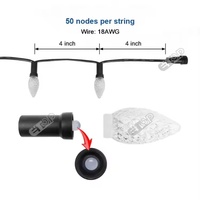 ETOP a mené des lumières de Noël extérieures C9 ampoule de lumières de fraise DC12V