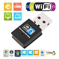 Vente en vrac Adaptateur USB Wifi 300M Dongle USB externe sans fil avec cartes réseau MT7601 RTL8192 Chipset en Stock