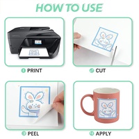Papel Adhesivo Vinílico Mate A3/A4 para Impresora de Inyección de Tinta, Resistente al Agua, para Impresión Directa, Venta al Por Mayor